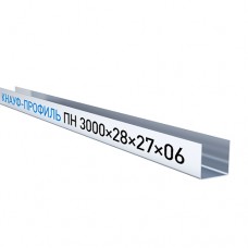 Профиль KNAUF для гипсокартона UD:27x28. Металл 0.6 мм. Длина 3 м